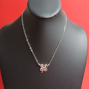 Lucky‎ Clover Pendant+925 Sterling Silver Chain Necklace Certificate